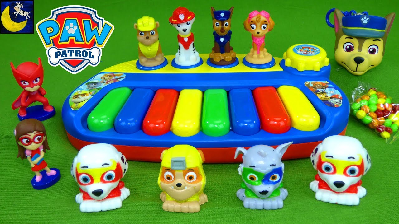Lots of Paw Patrol Surprise Mashems Mighty Pups Super Paws PJ Masks Toys Toy Piano Keyboard for Kids