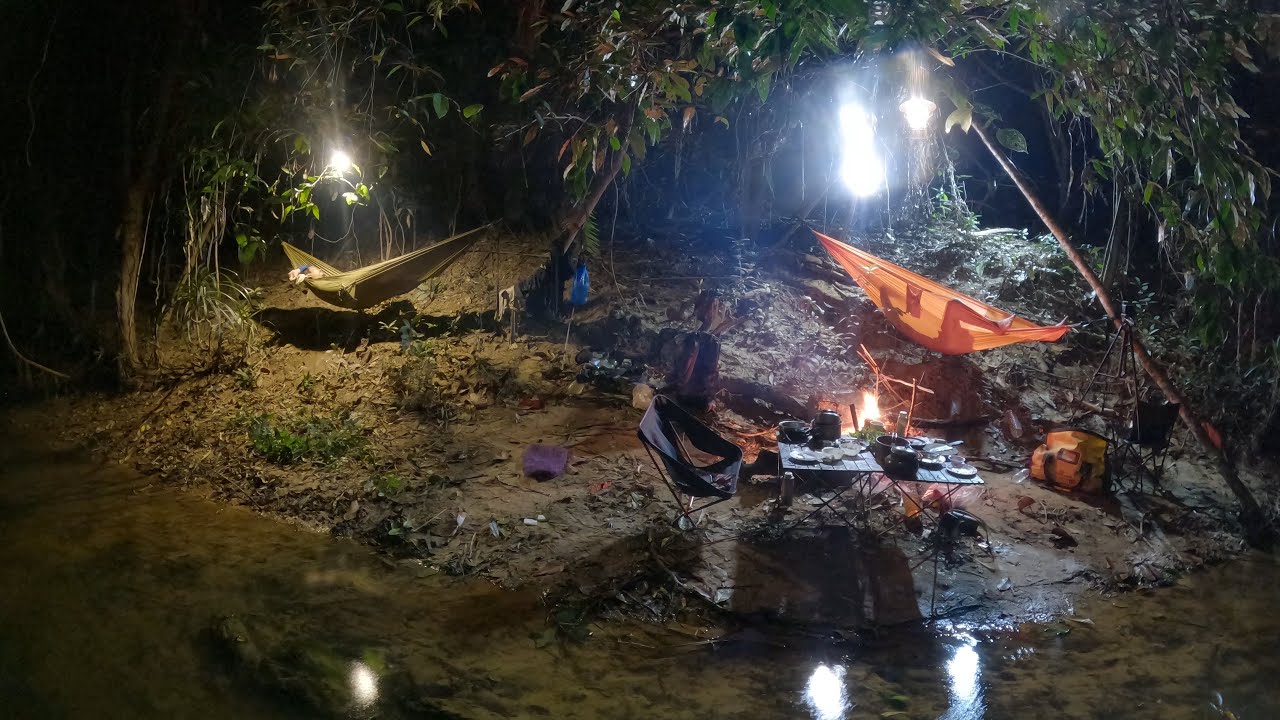 ចូលព្រៃដាក់មងចាប់កង្កែប - Overnight camping in forest, fishing and frogs 17/Dec2025 - Ep372.1