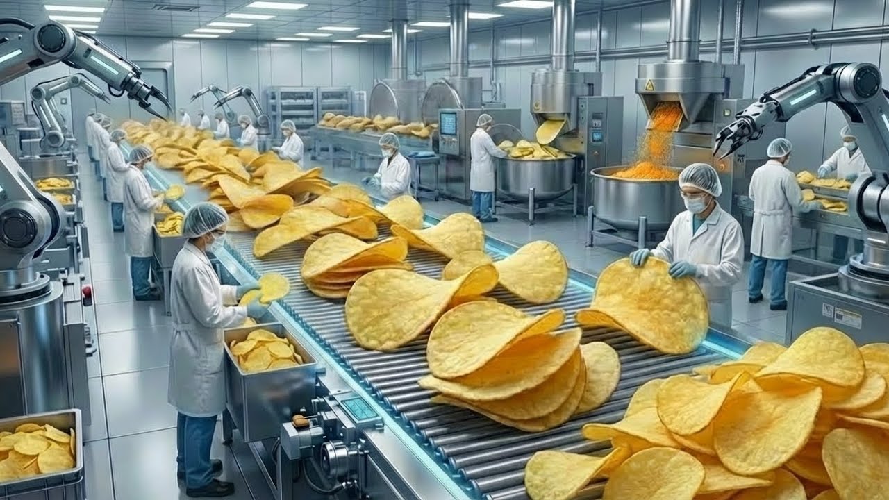 Inside the Factory: From Fresh Potatoes to Crispy Potato Chips (Full Process)