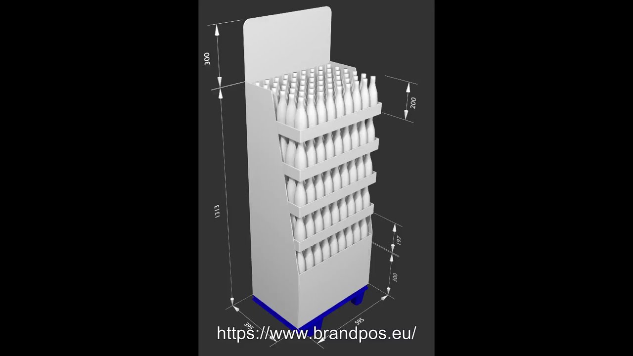 Quickly Generate Point-Of-Sale (POS) Free Standing Display Unit FSDU with Blender Add-on by brandPOS