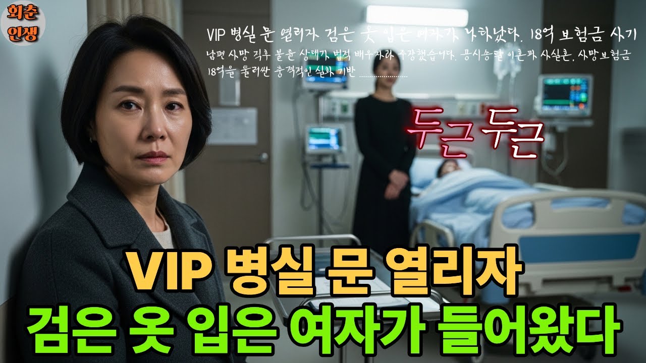 VIP 병실 문 열리자 검은 옷 입은 여자가 나타났다. 18억 보험금 사기 오디오북 이야기 사연들