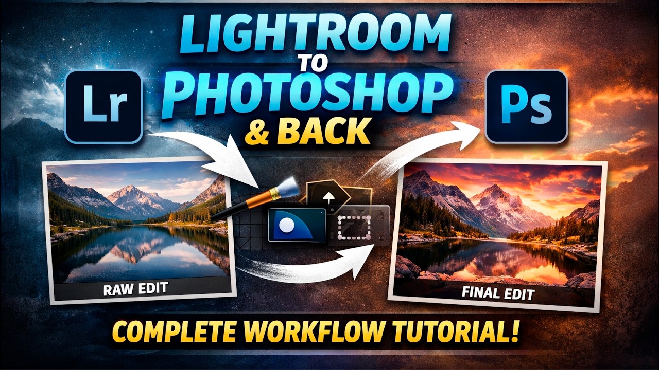 Lightroom to Photoshop & Back: The COMPLETE Workflow Explained 4K