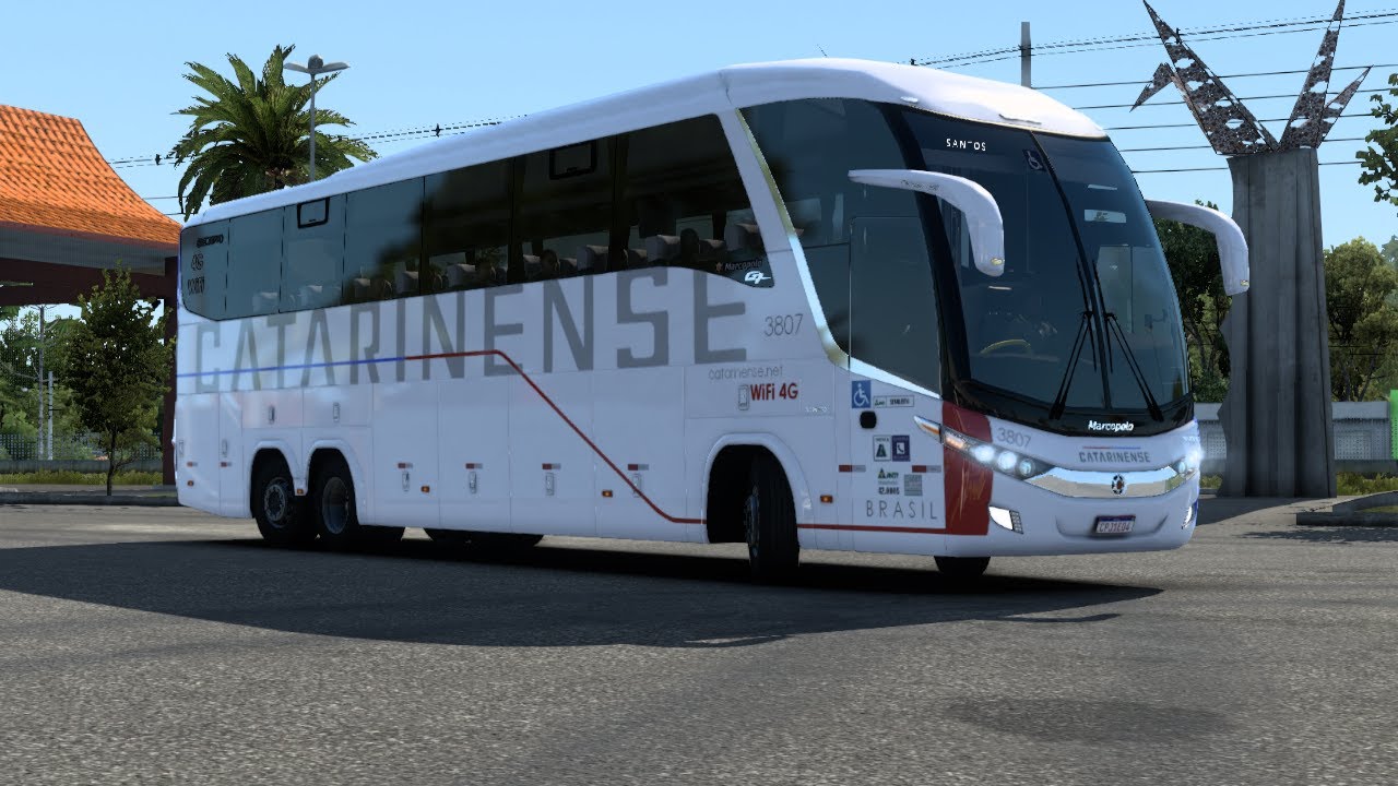 ETS2 |GUARUJÁ (SP) X REGISTRO (SP)| MARCOPOLO G7 1350|VIAÇÃO CATARINENSE | MOD BUS+MAPA RBR