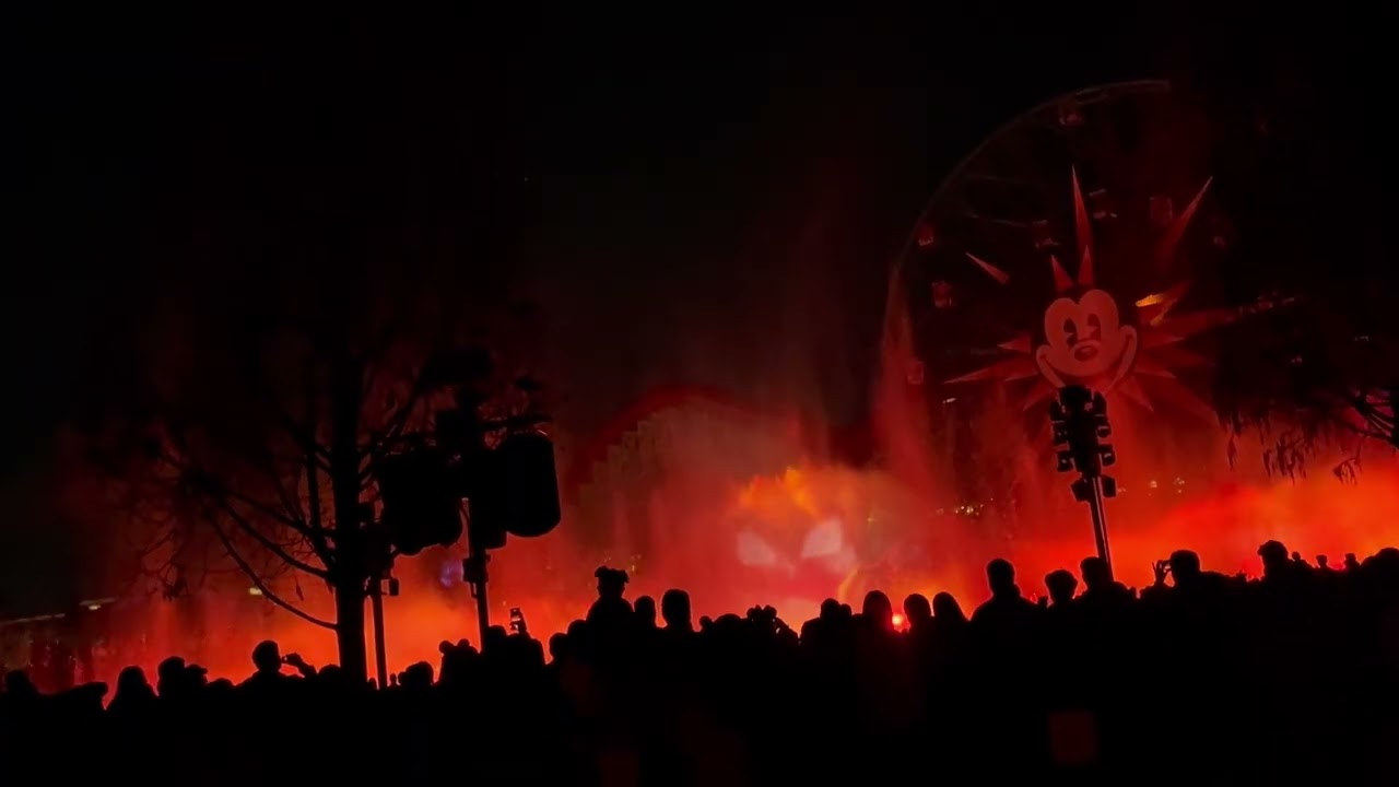 World of Color Happiness Full Nighttime Show at Disney's California Adventure POV
