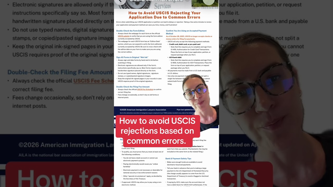Как избежать отказа USCIS: частые ошибки при подаче документов
