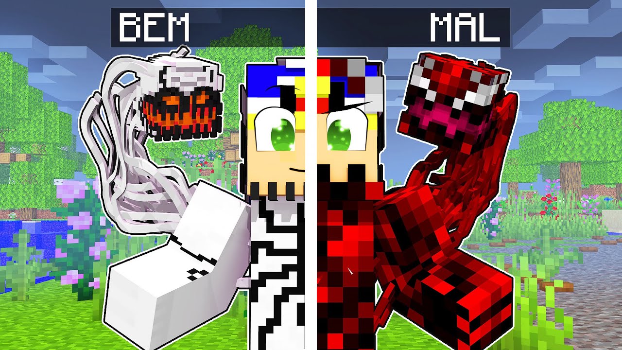 PAULINHU é metade SYMBIONTE do BEM e metade SYMBIONTE do MAL no MINECRAFT