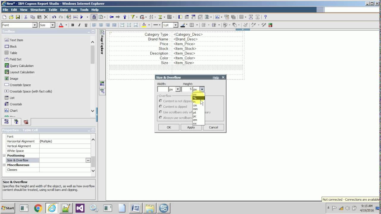 IBM Cognos 10 - Report Studio : Repeater