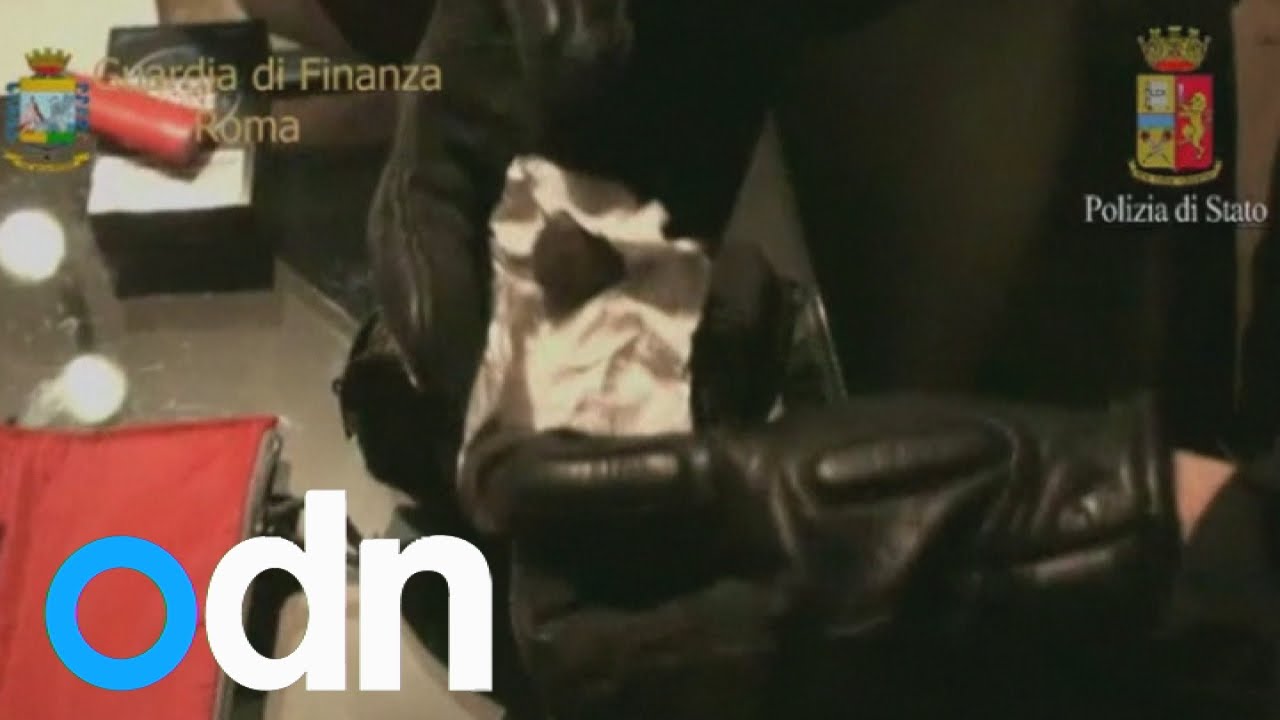 Footage shows Italian police breaking up major mafia drug ring
