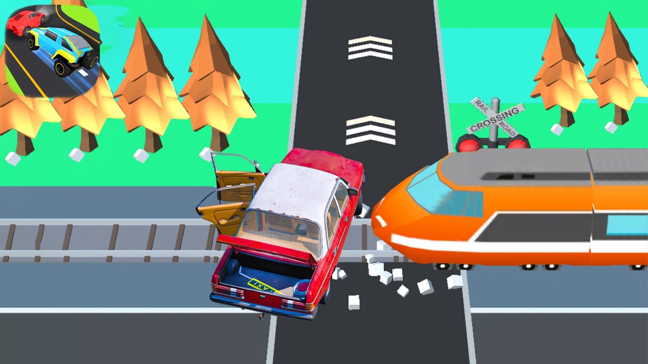Jam Highway -Comeback Home (Android-iOS) High Way Car Driving and Realistic Car Crashes with Trains