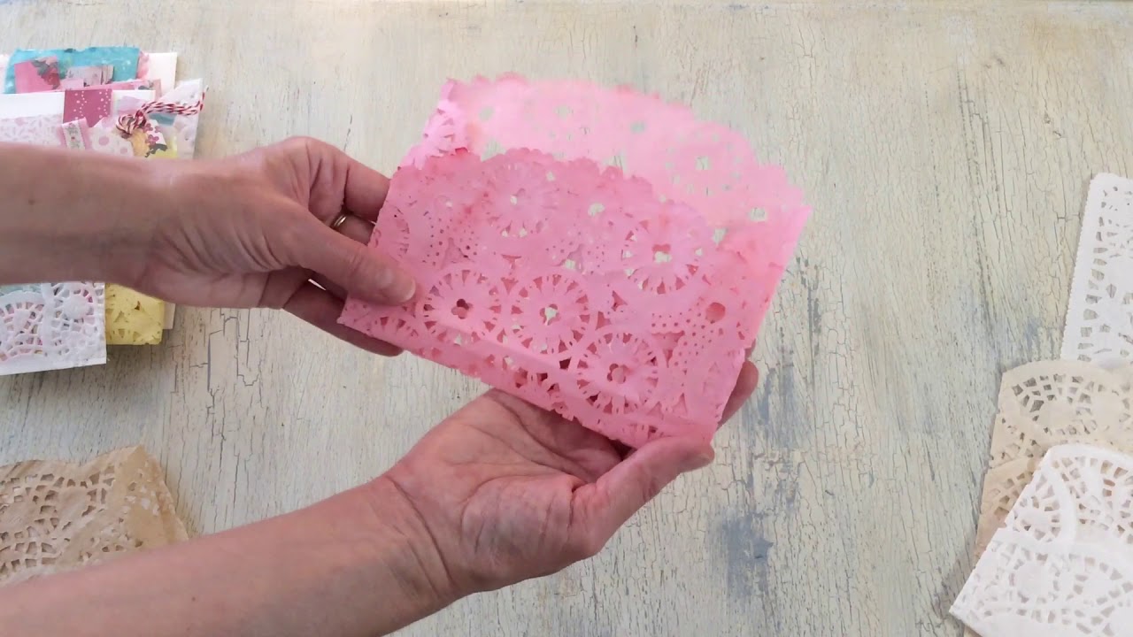 Craft with me: paper doily pockets