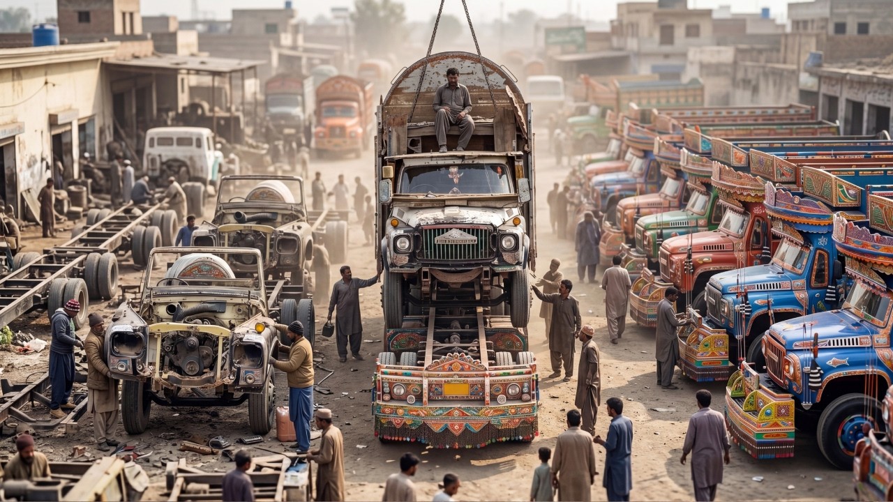 Unbelievable! A Rusty 1972 Nissan Diesel Truck Gets a Full Restoration in Pakistan
