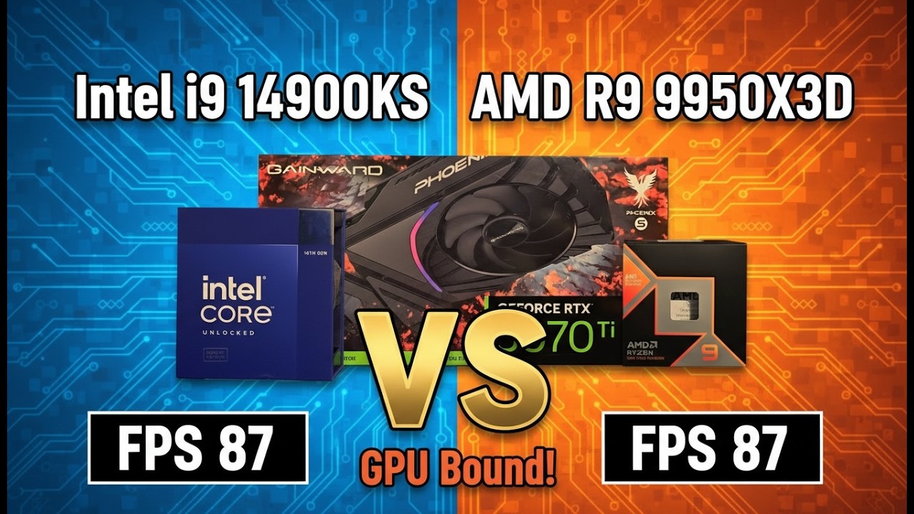 This is why CPU Benchmarks are done at 1080p | i9 14900KS | R9 9950X3D