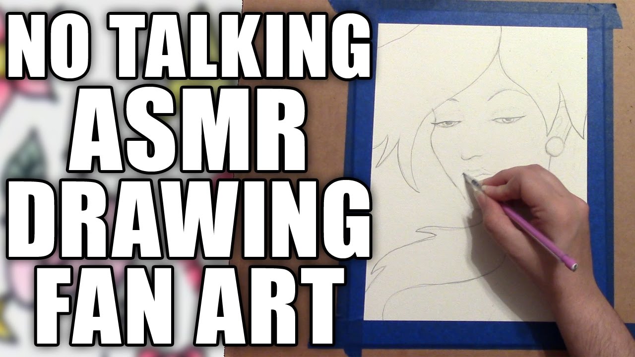 No Talking ASMR Drawing an Amano Inspired Portrait of Terra from FF6 (part 1)