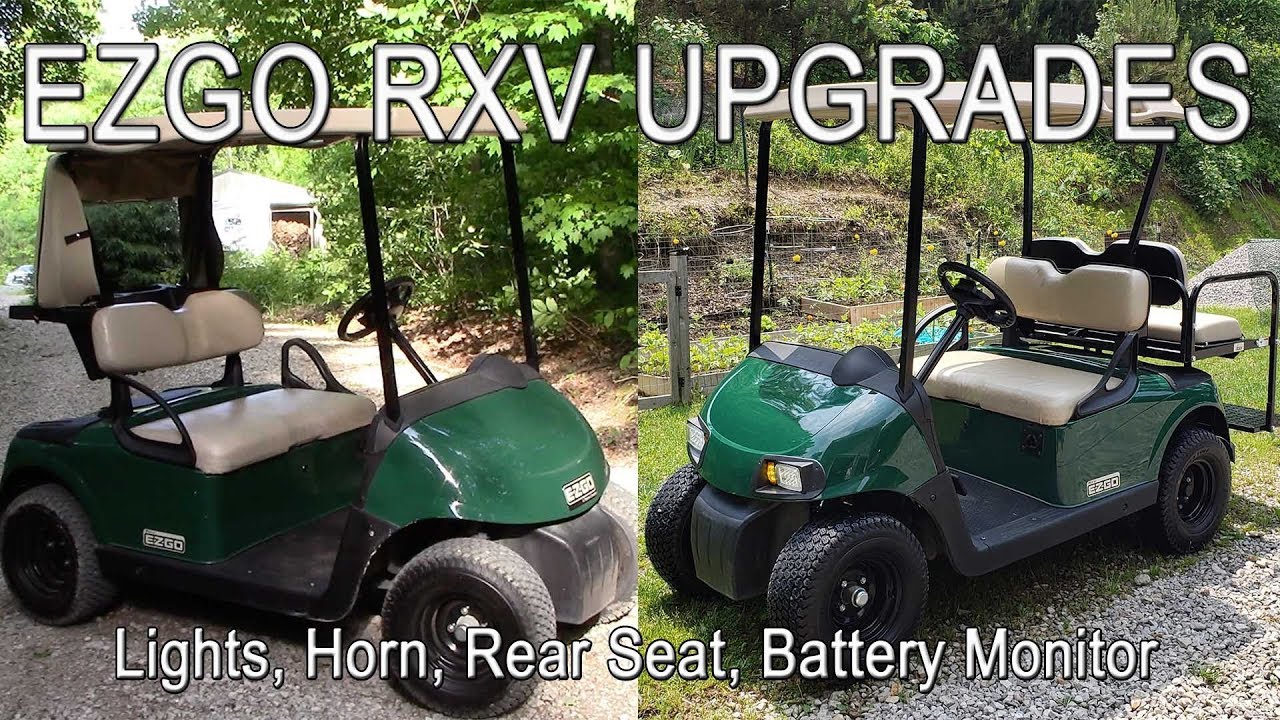 2015 EZGO RXV Upgrades and Review - LED Lights, Horn, & Rear Flip Seat