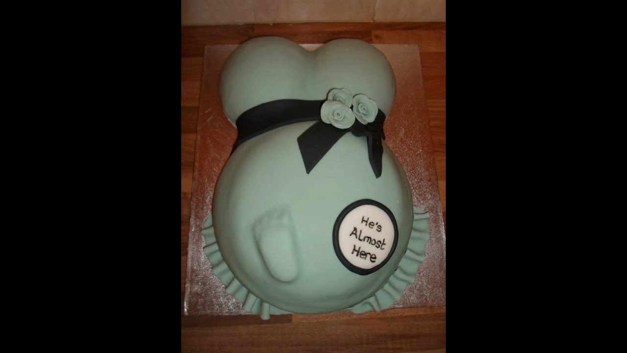 How to Make a Pregnant Belly Cake - baby themed cakes