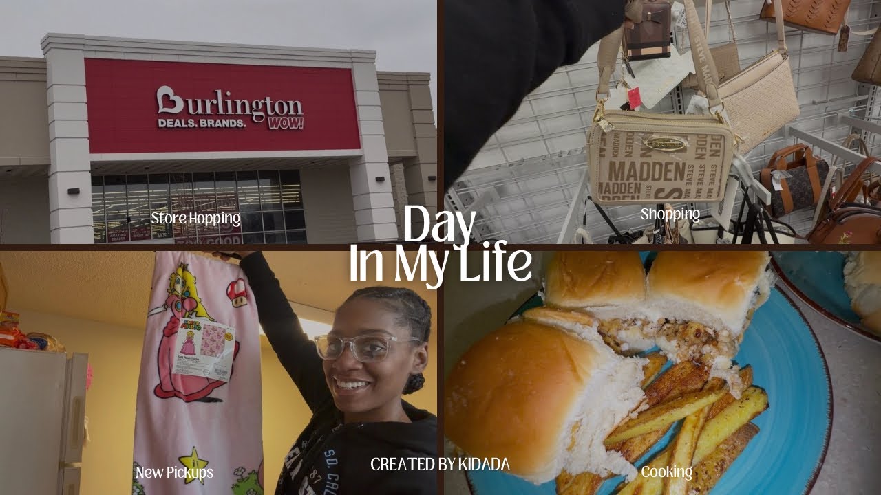 day in my life: come shopping with me, thrifting, Burlington, new pickups, cooking #dayinmylifevlog