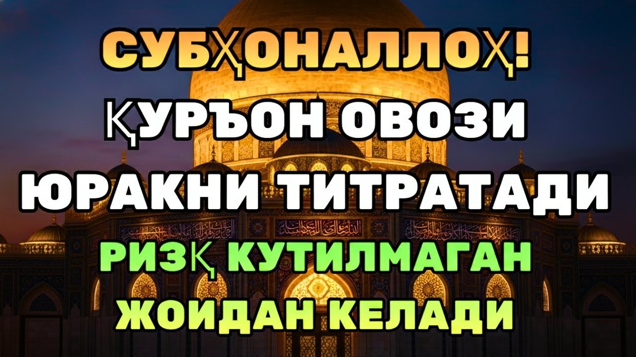 ВОЙ! ҚУРЪОН ОЯТЛАРИ ҚАЛБГА ТИНЧЛИК, ҲАЁТГА БАРАКА!