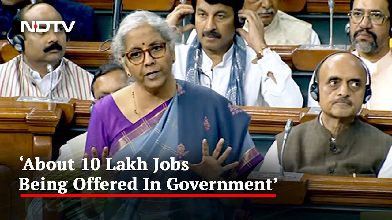 &ldquo;About 10 Lakh Jobs Being Offered In Government&rdquo;: N Sitharaman In Parliament