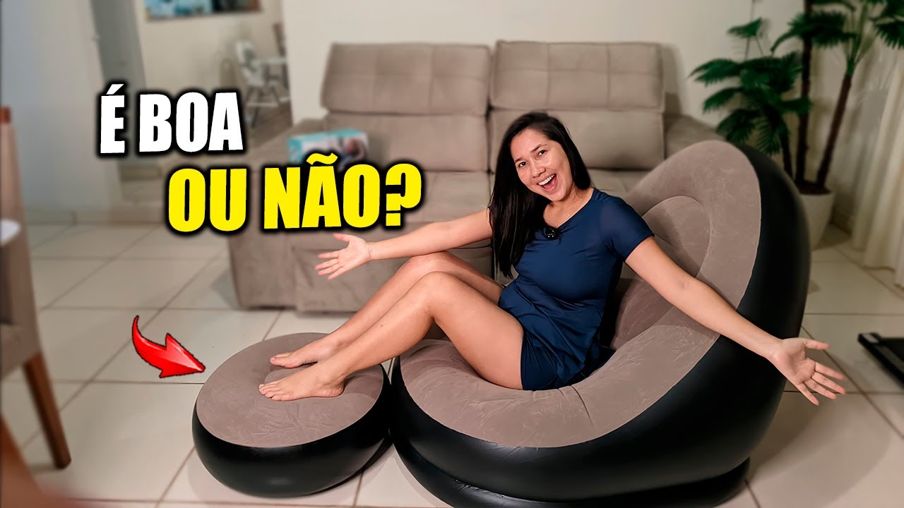 Comprei a Poltrona e Puff Infláveis da Shopee. Será que são bons? Vale a pena uma Poltrona inflável?