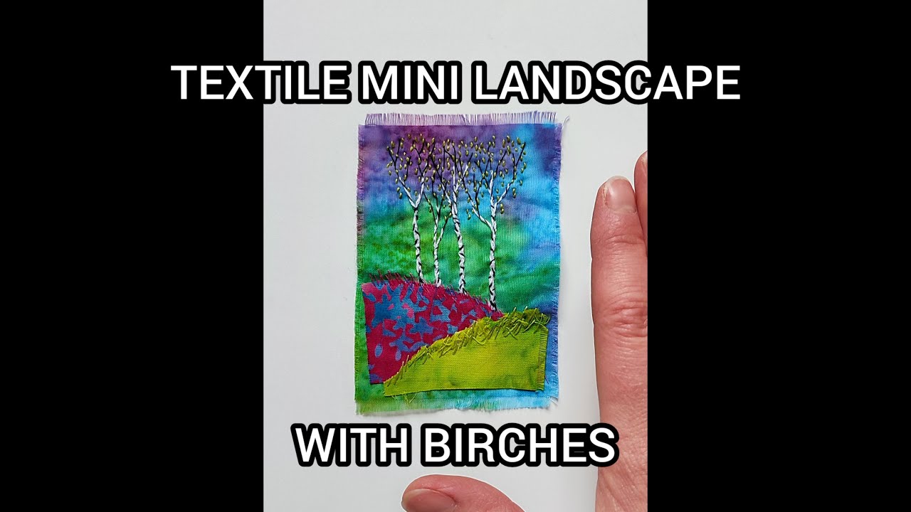 TEXTILE MINI LANDSCAPE WITH BIRCHES