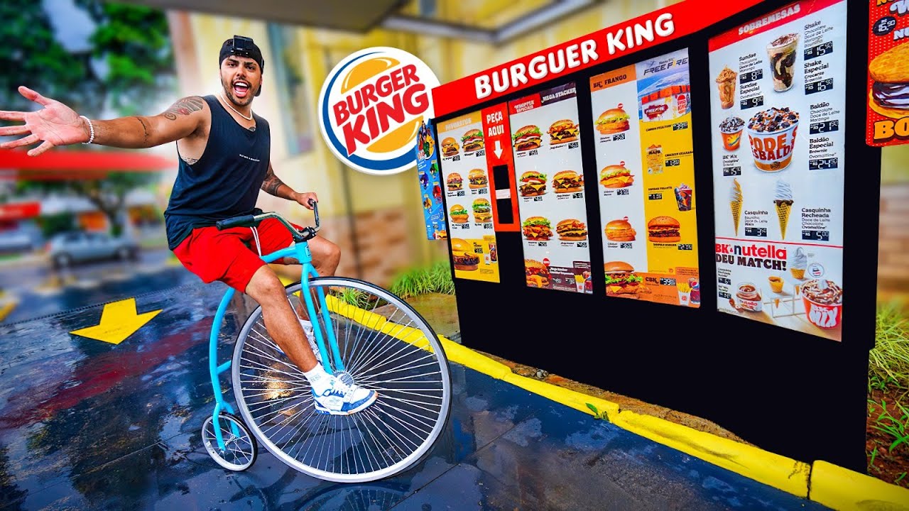 FUI COM MINHA BIKE VELOCIPEDE NO BURGER KING