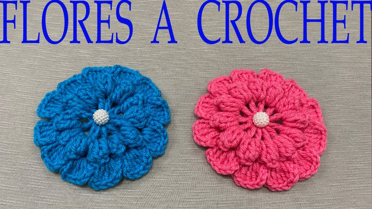 PASO A PASO PARA TEJER FLORES A CROCHET FACIL