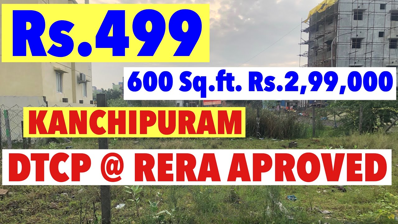 ID-211 DTCP + RERA Approved Plots Sq.ft.1200 for Sale 6 Lakhs in Kanchipuram International Airport