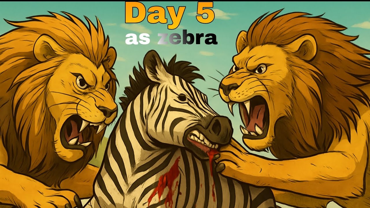 Day 5 || Life of a Zebra🦓: Savage Survival in the Wild!