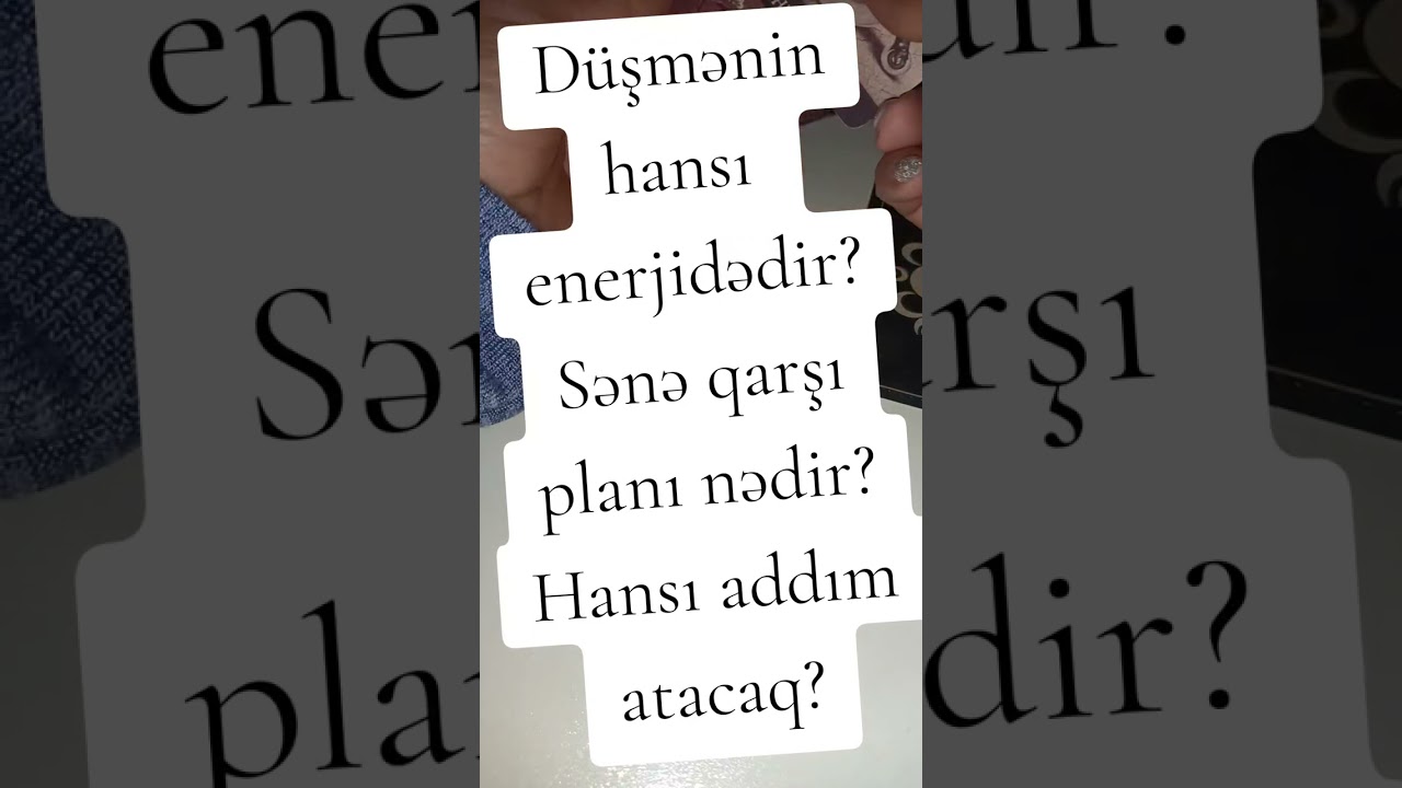 Düşmənin planı nədir? 050-684-97-15 tarot falı 