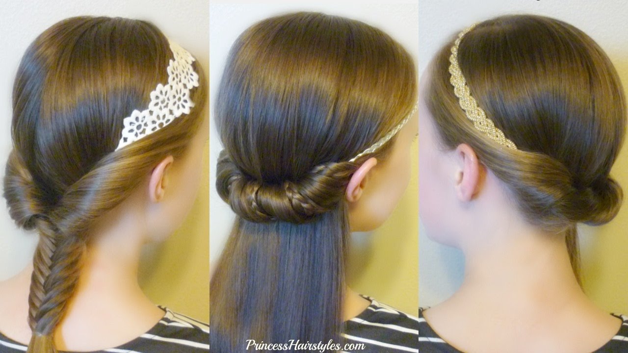 3 Quick and Easy Hairstyles For School Using Headbands