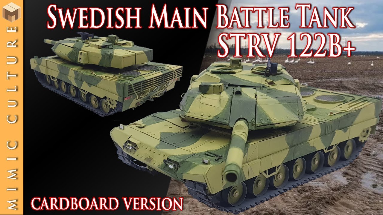 Swedish Main Battle Tank (MBT) | Strv122b+ | Cardboard version