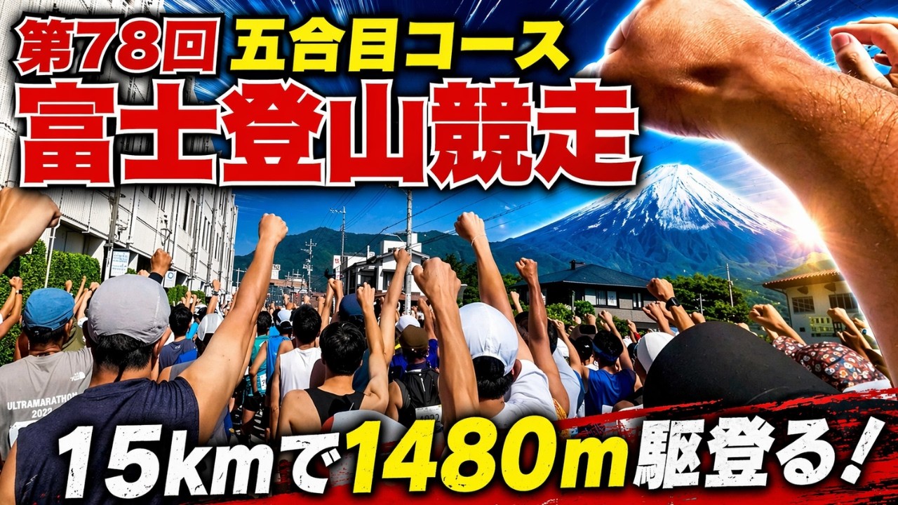 第78回富士登山競走五合目コース  15kmで1480m駆け上がる！
