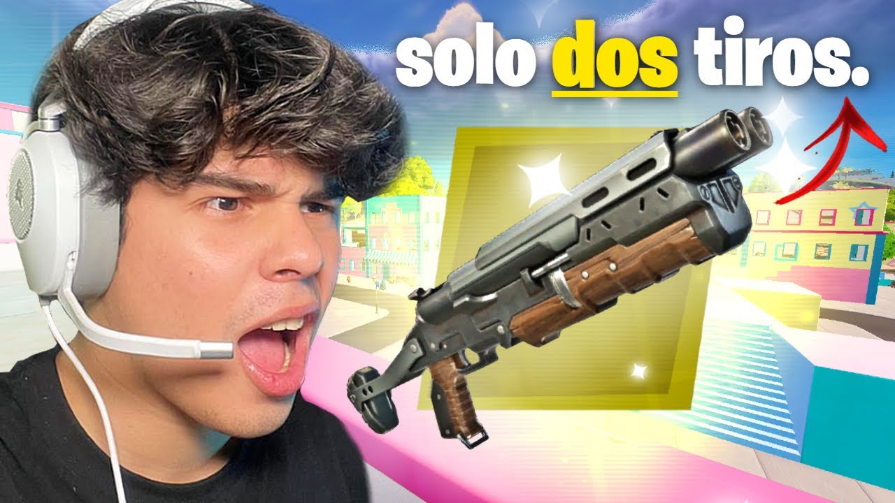 JUGU&Eacute; con la PEOR ESCOPETA de FORTNITE