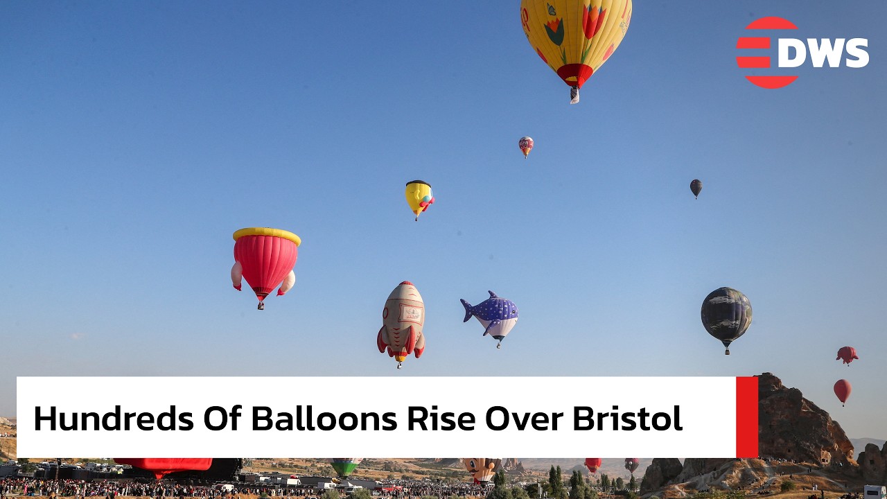 Hundreds Of Balloons Rise Over Bristol At Iconic Balloon Fiesta Event | DWS News | AA14