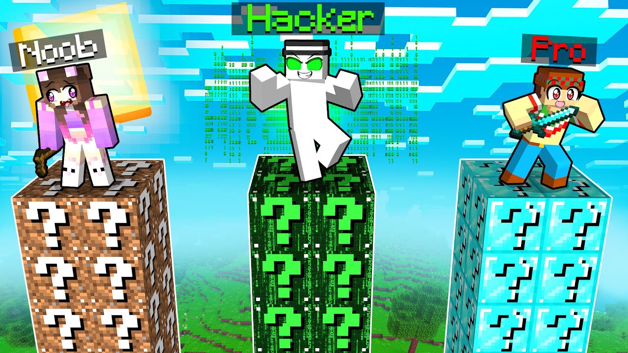 &iquest;SOBREVIVIREMOS a la TORRE M&Aacute;S ALTA de LUCKY BLOCKS? 😱🤯 NOOB vs PRO vs HACKER ❓ Con SILVIOGAMER