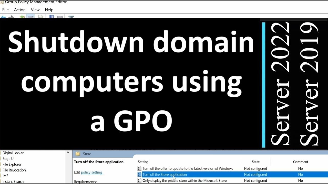 Автоматическое выключение компьютеров с помощью GPO — Windows Server 2022 / 2019 / 2016 / 2012