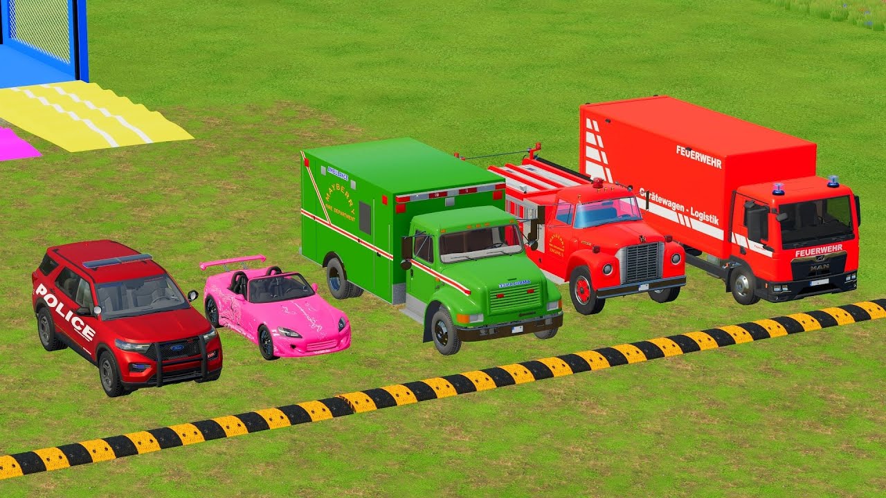 All Police Cars, Ambulance & Fire Trucks Transport | FS22