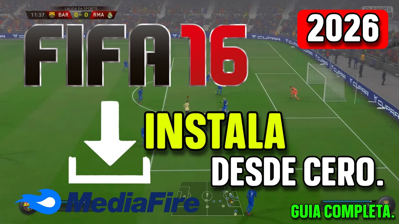 ¡INSTALA FIFA 16 ACTUALIZADO A 2026!😱 TODO DESDE CERO✅