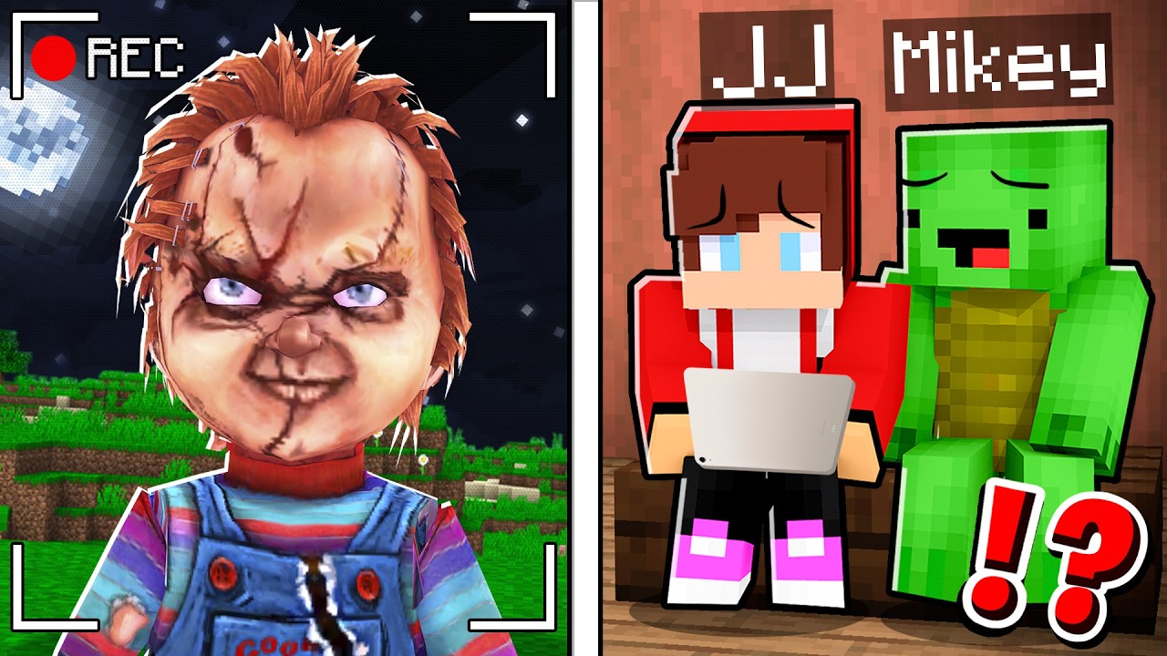 How JJ And Mikey Caught SCARY CHUCKY DOLL On a Hidden Camera At NIGHT! - Maizen