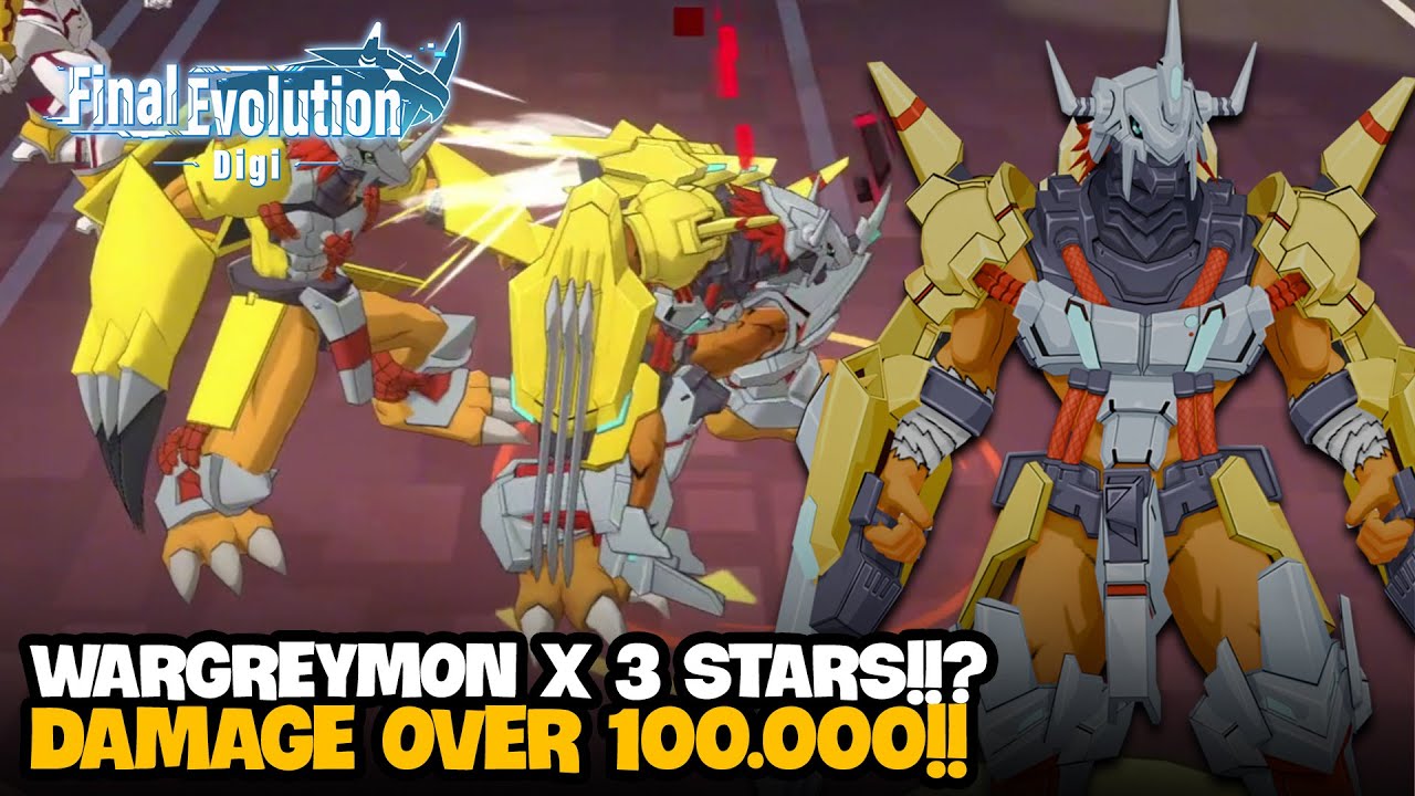 WarGreymon X DAMAGE OVER 100.000!! TOURNAMENT REAL TIME PvP MENGERIKAN!!? - The Final Evolution Digi