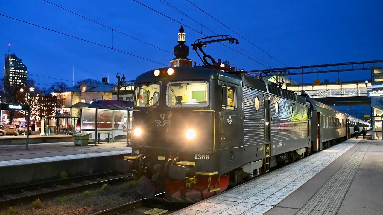 Trains in Västerås right before Christmas 2025