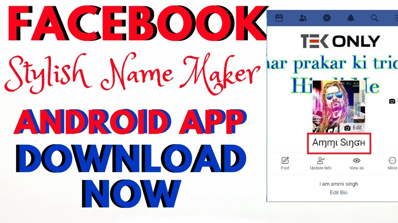 Facebook Stylish Name Maker Android App | Generate Your Fb Name In A Stylish Font