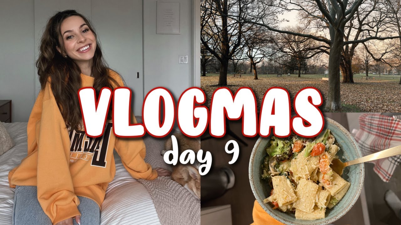 VLOGMAS DAY 9: delicious pasta, puppy bath, realistic day.