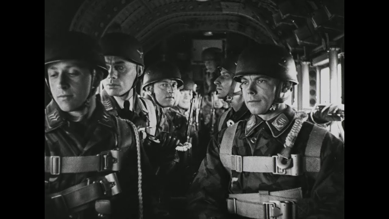Propaganda Footage from German Paratrooper Exercise- 16 June 1943 [Full HD]