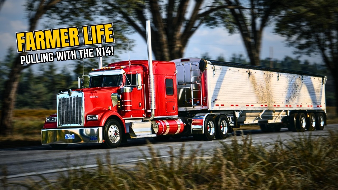 Realistic Grain Hauling with Timpte Super Hopper | ATS | Kenworth W900L Cummins N14