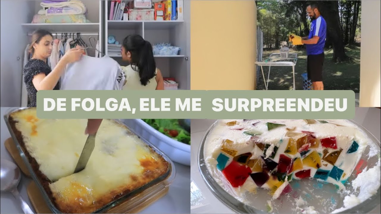 Marido me surpreendeu | organização | almoço completo de domingo | gelatina colorida | LAÍS VELOSO