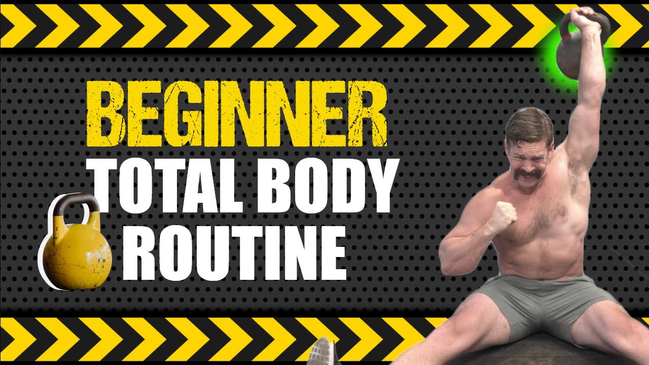 Simple But INTENSE Beginner Single Kettlebell Workout [Push-Pull-Hinge]
