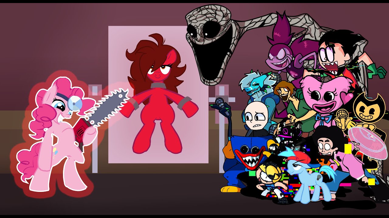 FNF Cupcakes(VS Pinkie Pie) But Different Characters Sing It🎵Everyone(Elements Of Insanity DEMO)