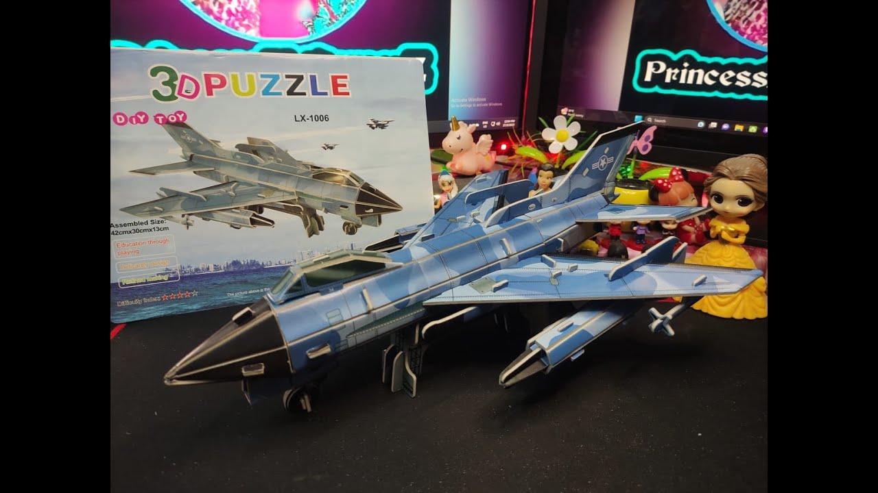 DIY🔴3D PUZZLE 🔴 -📌(#17) - How to make [ FIGHTER JETS AIRPLANE - LX 1006 ]
