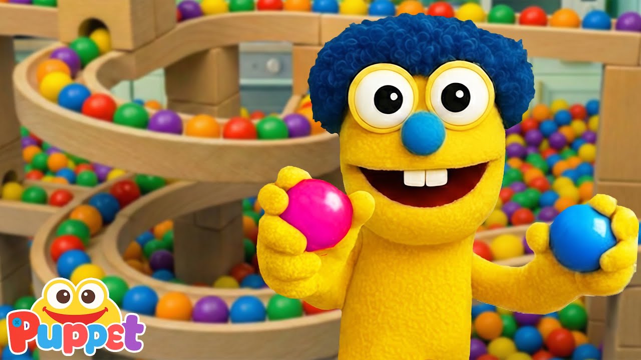 Johny Johny Sim, Papai - Aprenda as cores com a pista de bolinhas de gude | Músicas Infantis